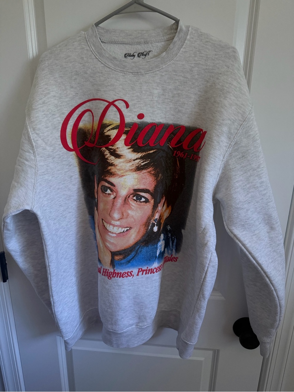 Vintage-Style Moby Thrift Princess Diana sweatshirt
